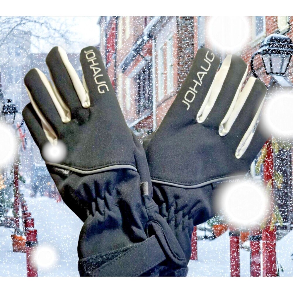 Johaug Winter Gloves Black Hook Loop Wrist WIN Winter Training #210051 Size 6